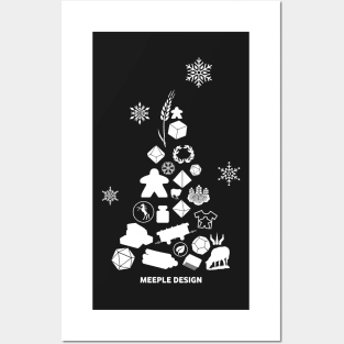 Meeple Design Board Game Resources Christmas Tree - Board Games - Gaming Art Posters and Art